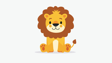 Cute lion animal isolated icon vector illustration