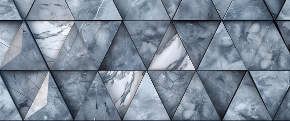 Obraz premium Abstract background with triangular gray metallic and stone shapes, textured wall surface