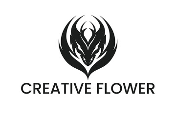 abstract  dragon logo design