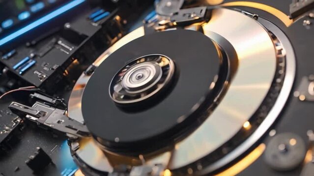  A flying hard drive, propelling itself with spinning disks.