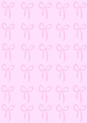 pattern with pink ribbon bow