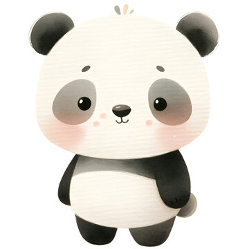 Cute padna watercolor clipart with transparent background