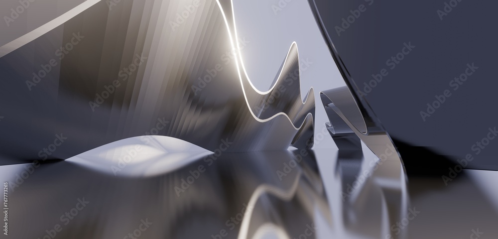 Poster futuristic architecture background 3d render