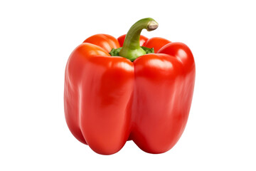 Vivid Red Peppers Dancing on a Serene White Canvas.. On a White or Clear Surface PNG Transparent Background.