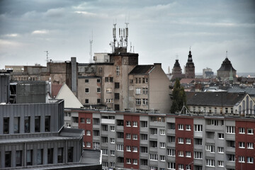 Panoramic view of Szczecin, Poland