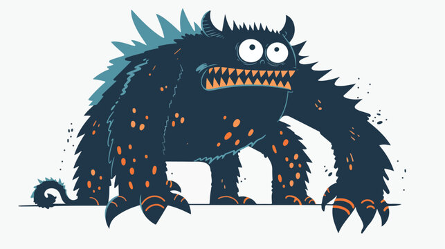 Monster Flat vector isolated on white background 