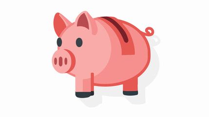 Piggy bank icon. Pictograph of moneybox Flat vector 