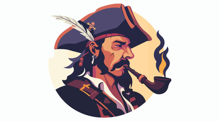 Pirate with Smoking Pipe icon for your project 