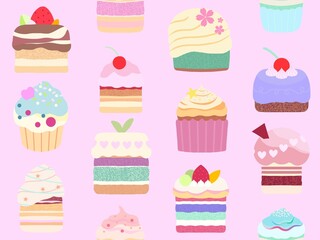 ケーキの背景素材B-2
