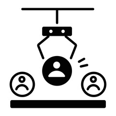 Well-crafted line icon of choose person 