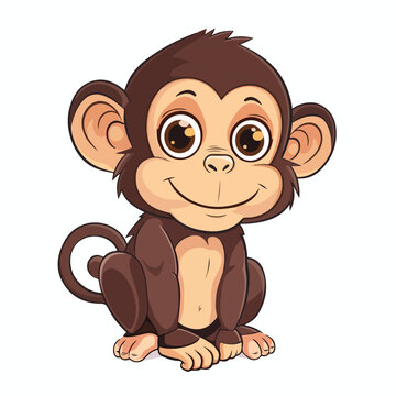 Monkey cartoon icon image cartoon vector illustrati