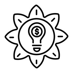 Premium outline icon depicting golden opportunity