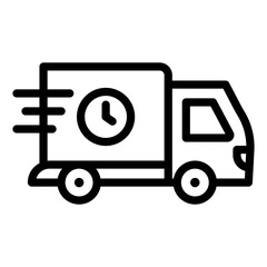 Single Shipped icon in outline style
