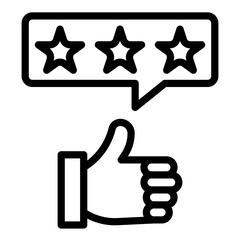 Single Product Review icon in outline style