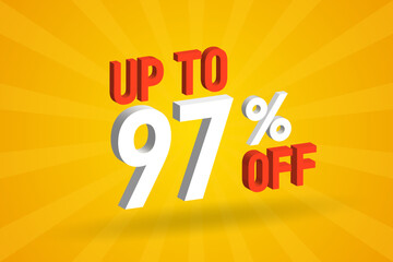 Up To 97 Percent off 3D Special promotional campaign design. Upto 97% of 3D Discount Offer for Sale and marketing.