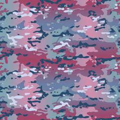 Modern pink camouflage background. Seamless Tileable Pattern. Vector illustration.