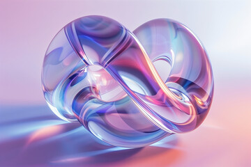 3d holo abstract shape on pastel trendy background, glassmorphism elements (2)