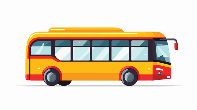 Transport bus icon of editable flat design. Flat vector