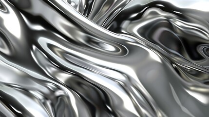Metallic chrome holographic illustration background texture.