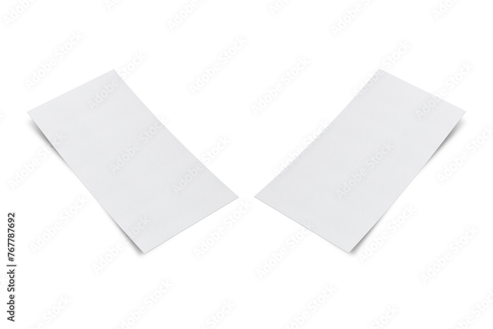 Poster empty blank white custom rack card or dl flyer mockup template. double-sided poster leaflet design t
