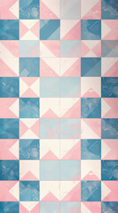 Diagonal pink and blue tile pattern - Striking diagonally arranged tiles with a bold pink and blue palette evoke a sense of playfulness and design