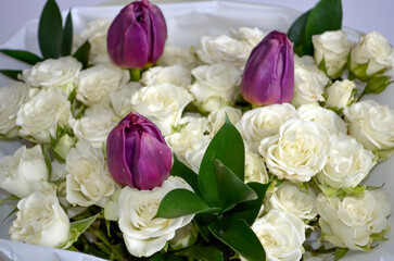 Bouquet of Roses and Tulips