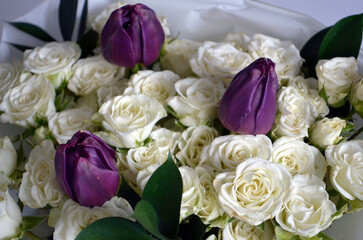 Bouquet of Roses and Tulips