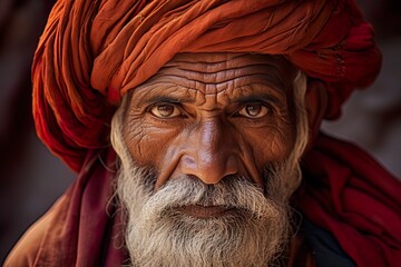 Portrait of a Berber tribesman - obrazy, fototapety, plakaty