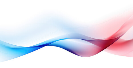 Abstract blue red pink gradient colors of wave line , smoke wave flowing isolated on white backgrounds.
