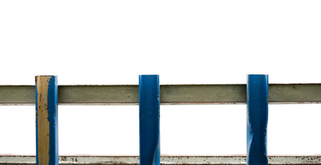 Obraz premium steel fence on white background isolated