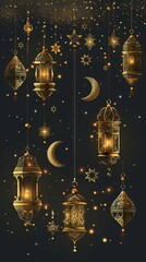Traditional Ramadan lantern garland