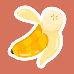 Banana Fruit Flat Stickers 
