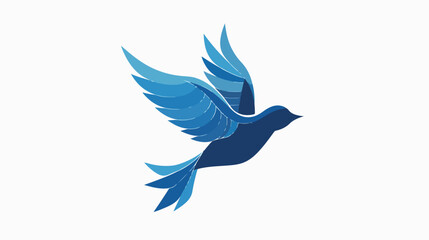Bird logo design flat vector isolated on white background