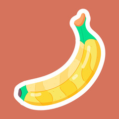 Banana Fruit Flat Stickers 
