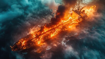 Fire breaks out on cargo ship at sea