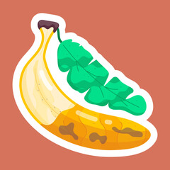 Trendy Banana Delights Flat Stickers