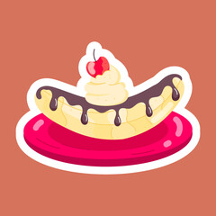 Trendy Banana Delights Flat Stickers