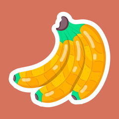 Trendy Banana Delights Flat Stickers
