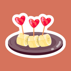 Trendy Banana Delights Flat Stickers