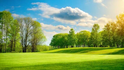 Fototapeta na wymiar landscape with green grass and skyblob:https://firefly.adobe.com/d6ec8e13-4365-45ed-a984-9fdc3855a9b3