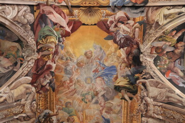  San Pantaleo Church Ceiling Fresco in Rome, Italy