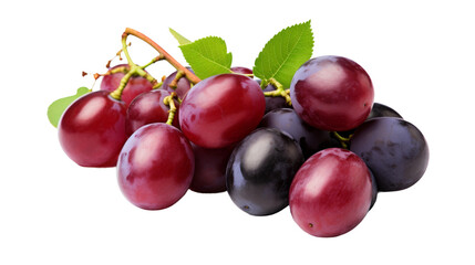 Grape Tower: A Unique Arrangement of Fresh Grapes. On a White or Clear Surface PNG Transparent Background.