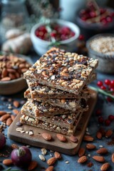 Top view of homemade healthy cookies, healthy snacks