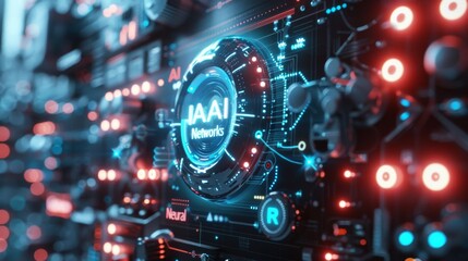 Fototapeta premium Artificial Intelligence Computer cinematic style whoing the advance in technology, Cinematic style, poster 