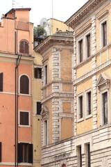 Fototapeta na wymiar Typical Building Facades in Rome, Italy