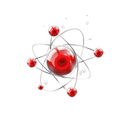 Atom isolated on white 