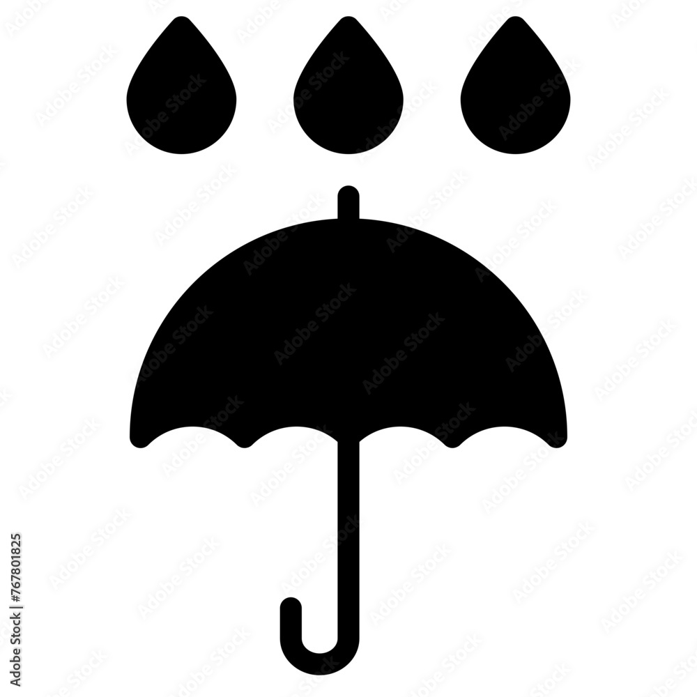 Canvas Prints rain umbrella icon. water drop protection symbol. raindrop signs.