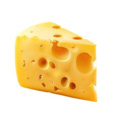 Cheddar cheese isolated on white 