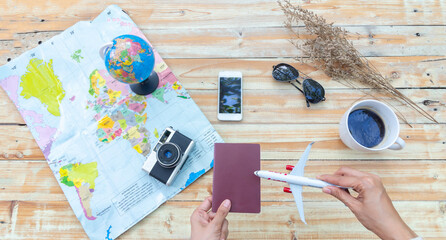 Planning travel vacations on the world. Travel concept