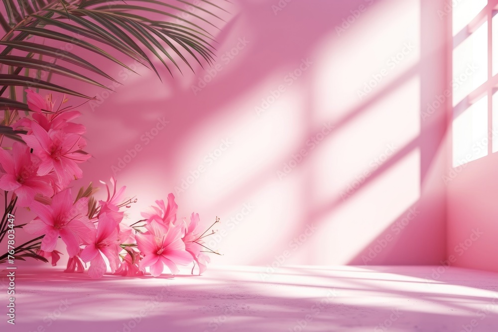 Aufkleber abstract pink gradient studio background with copy space for product presentation.